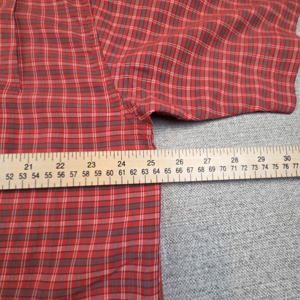 The North Face Red Plaid Short Sleeve Shirt Men's XL Button Up Active Outdoors - Picture 8 of 9